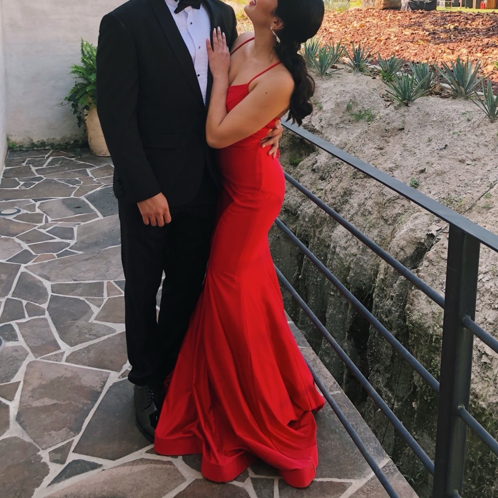 Elegant Red Evening Gown